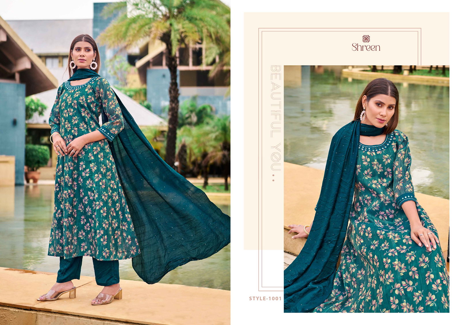 Chand Vol 1 By Shreen Silk Printed Kurti With Bottom Dupatta Wholesale Online
